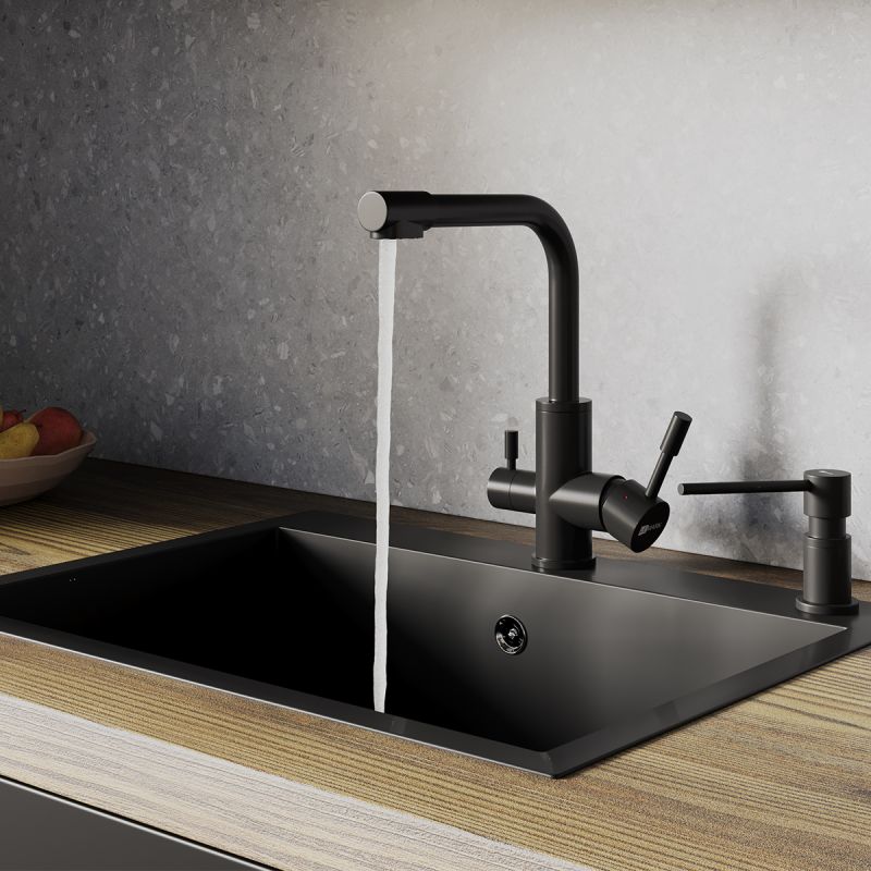 Дозатор для моющего средства Lemark Expert LM8203BLN Черный