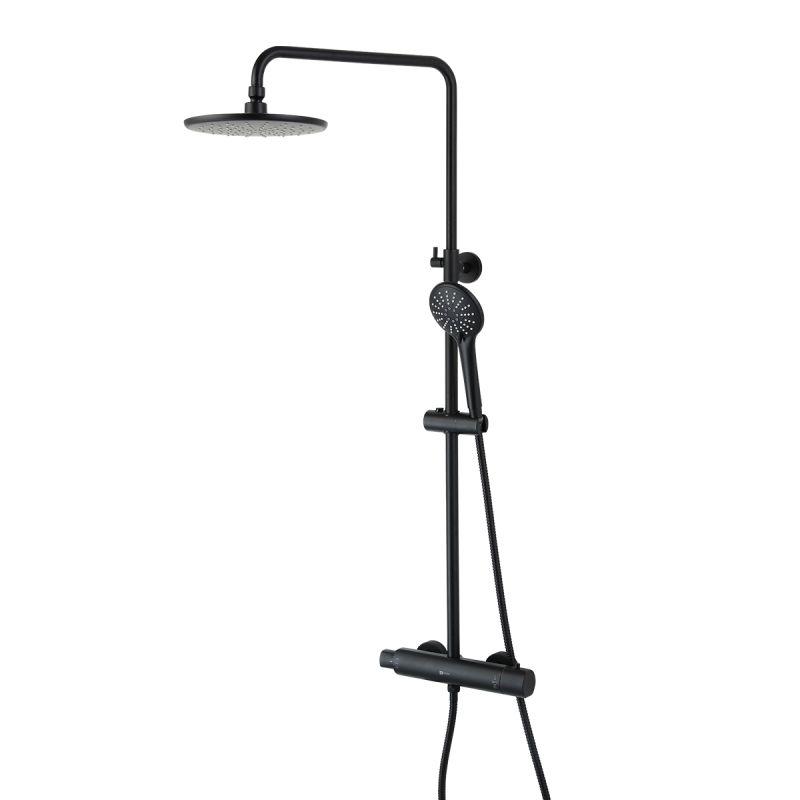 Душевая система Lemark Bronx LM3770BL с термостатом Черная Душевая система Lemark Bronx LM3770BL с термостатом Черная