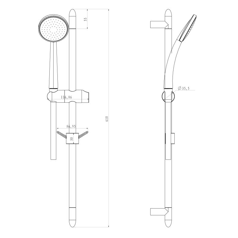 Душевой гарнитур Lemark LM8067C Хром