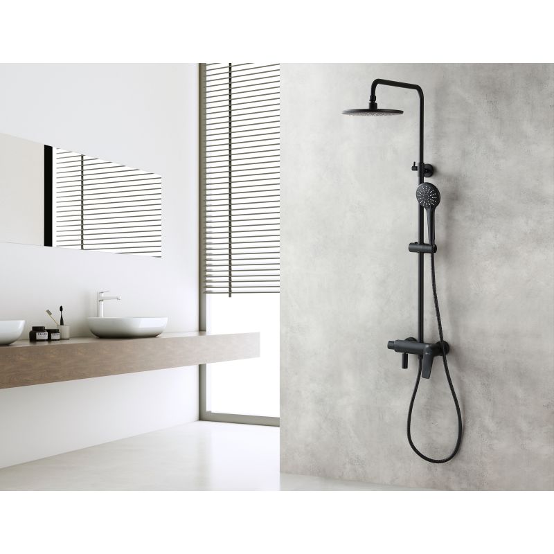 Душевая система Lemark Bronx LM3762BL Черная