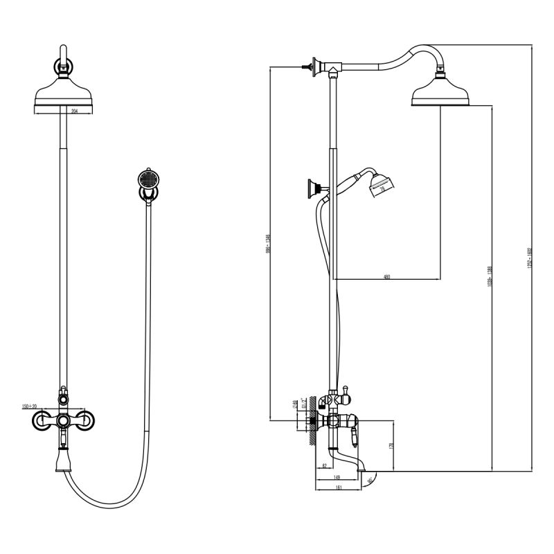Душевая система Lemark Villa LM4862C Хром