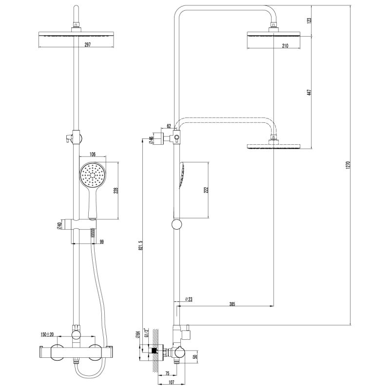 Душевая система Lemark Yeti LM7860C Хром