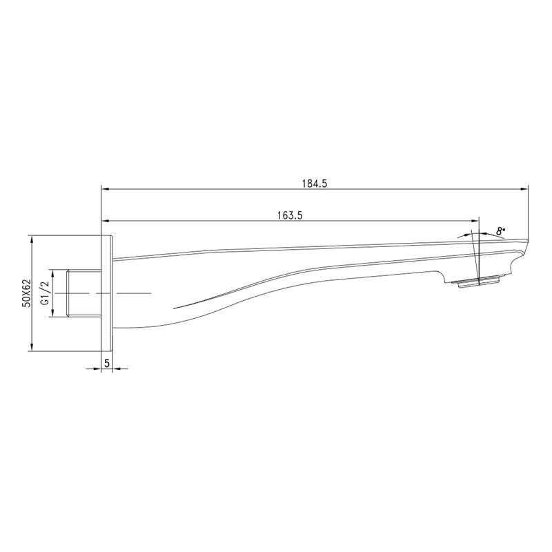 Излив для смесителя Lemark LM5981CW Хром Белый