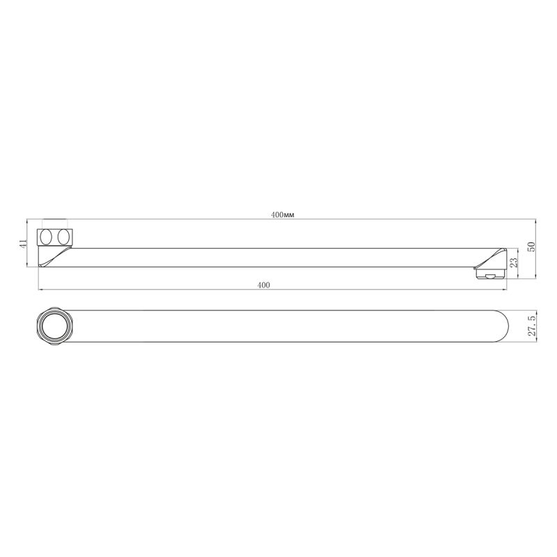Излив плоский Lemark LM9474C для универсального смесителя, 40, Хром