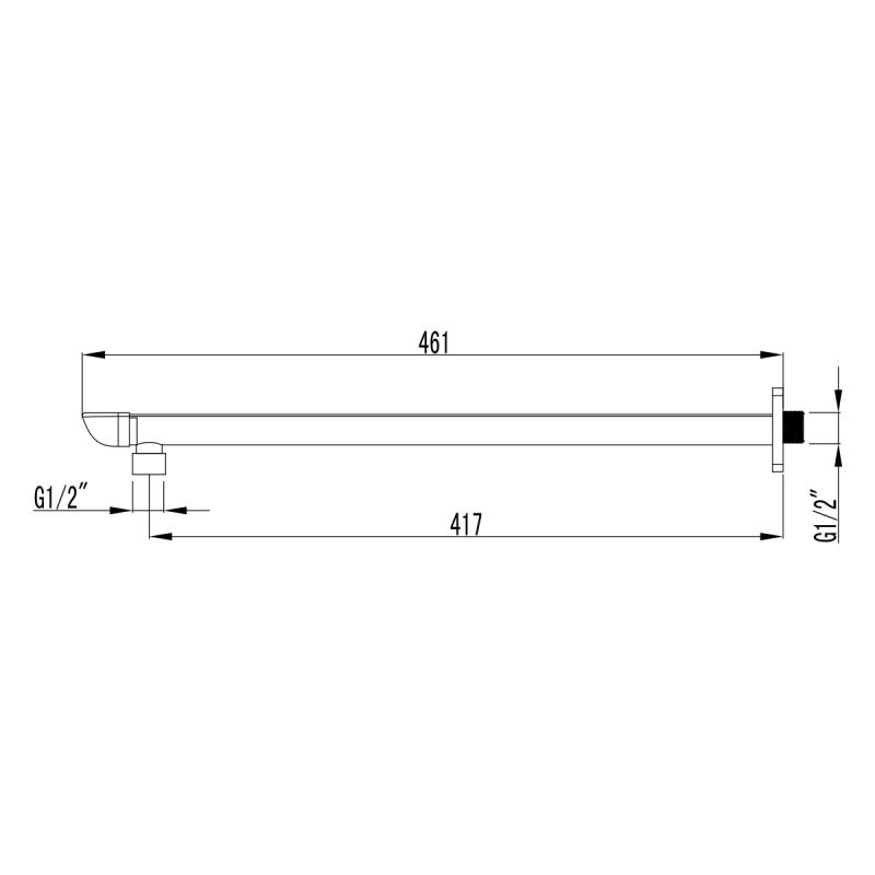 Кронштейн для верхнего душа Lemark LM4987CW Хром Белый