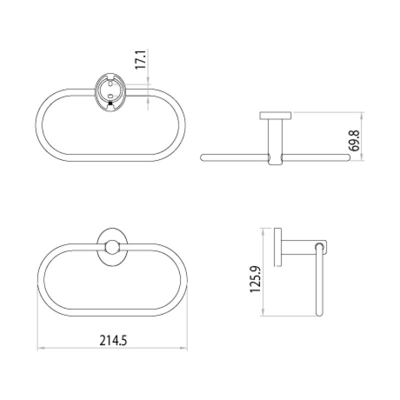 Полотенцедержатель Lemark Atlantiss LM3235C Хром
