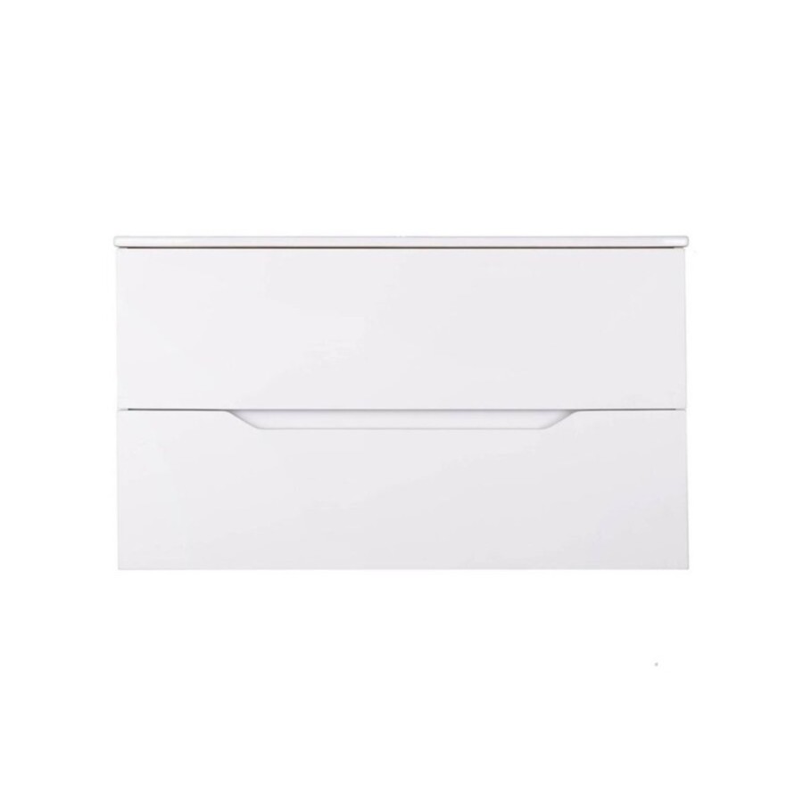 Тумба с раковиной Orange Line Li-100Tuw+Ra, подвесная, белый матовый Soft Touch