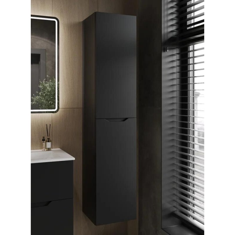 Пенал Orange Line 35 см, Li-35Pub, без корзины, правый, черный матовый Soft Touch