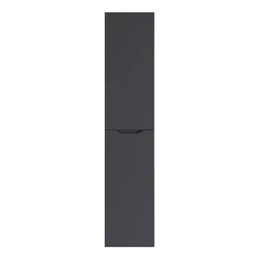 Пенал Orange Line Li-35Pug, 35 см, подвесной, правый, цвет графит матовый Soft Touch