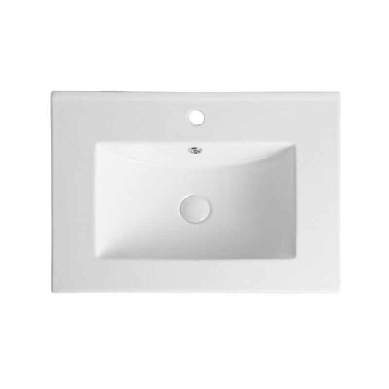 Тумба с раковиной Orange Line Li-60Tua+Ra, подвесная, айвори матовый Soft Touch