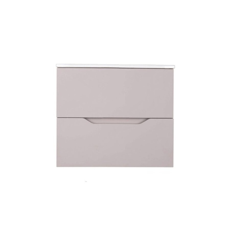 Тумба с раковиной Orange Line Li-60TuL+Ra, подвесная, латте матовый Soft Touch