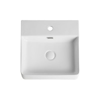 Тумба с раковиной Orange Line Li-60TuwMDF+B04-405W, 60 см, подвесная, цвет белый матовый Soft Touch