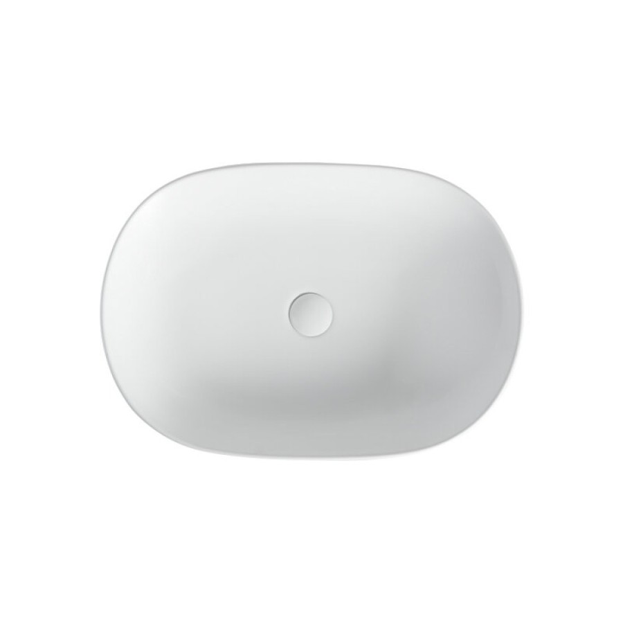 Тумба с раковиной Orange Line Li-60TuwMDF+B04-600W, 60 см, подвесная, цвет белый матовый Soft Touch