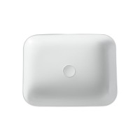 Тумба с раковиной Orange Line Li-60TuwMDF+B05-500W, 60 см, подвесная, цвет белый матовый Soft Touch