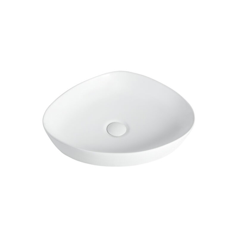 Тумба с раковиной Orange Line Li-60TuwMDF+B07-500W, 60 см, подвесная, цвет белый матовый Soft Touch