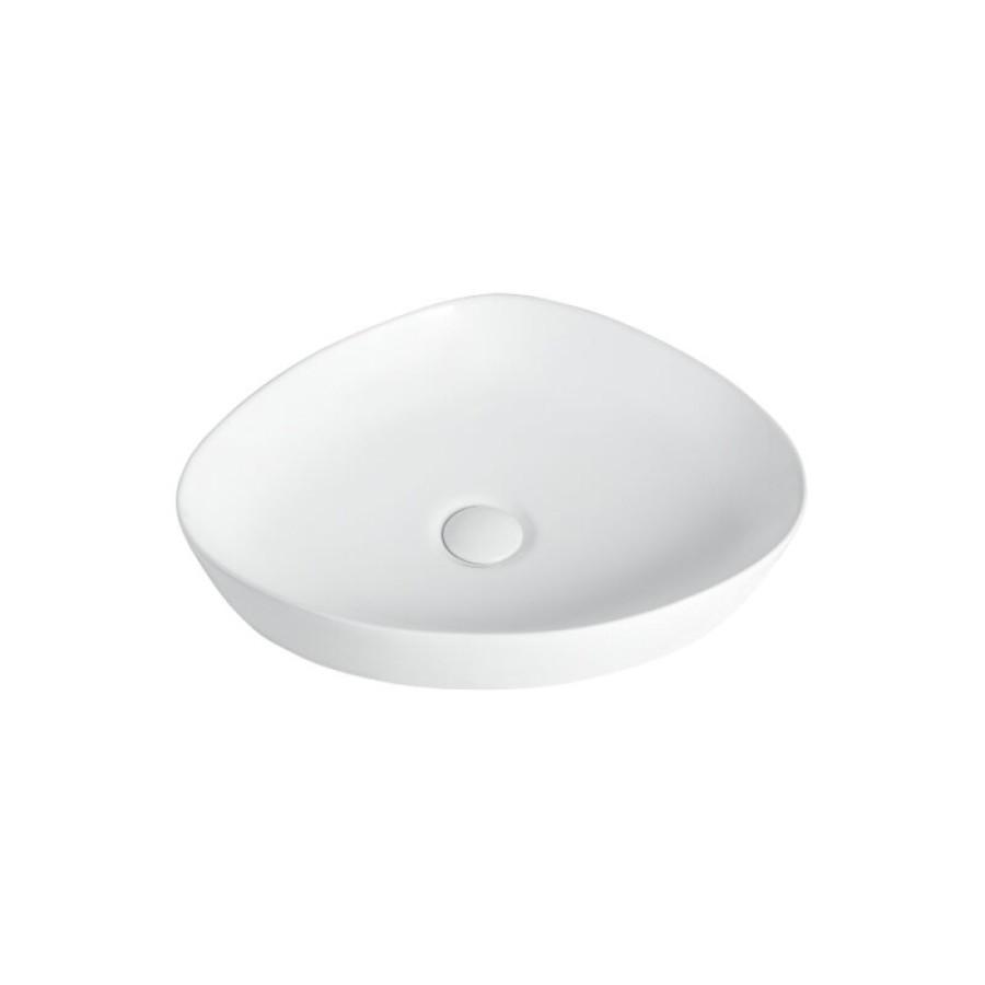 Тумба с раковиной Orange Line Li-60TuwMDF+B07-500W, 60 см, подвесная, цвет белый матовый Soft Touch