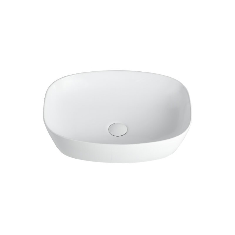 Тумба с раковиной Orange Line Li-60TuwMDF+B08-500W, 60 см, подвесная, цвет белый матовый Soft Touch