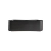Тумба с раковиной Orange Line, Li-70TubMDF+B02-460MB, 70 см, подвесная, черная матовая