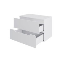 Тумба с раковиной Orange Line, Li-70TuwMDF+B04-500W, 70 см, подвесная, белая матовая