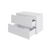 Тумба с раковиной Orange Line, Li-70TuwMDF+B08-500W, 70 см, подвесная, белая матовая