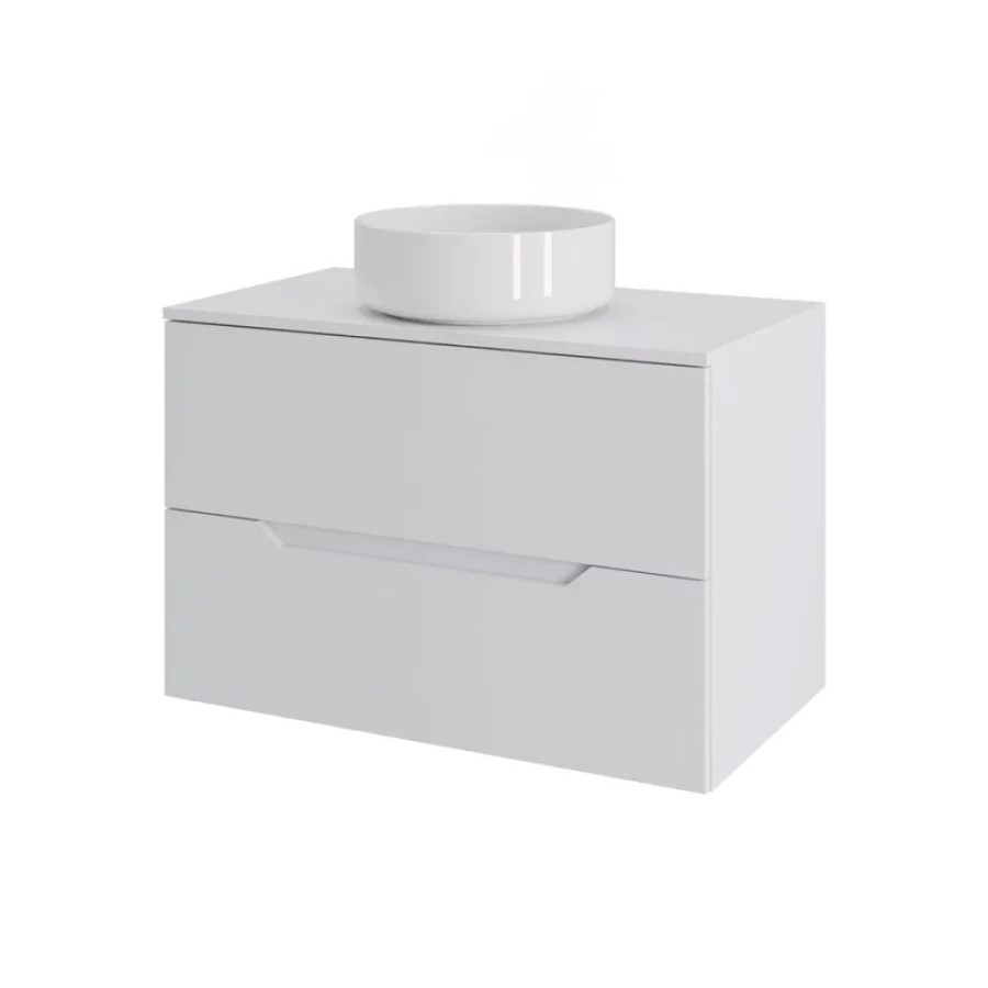 Тумба с раковиной Orange Line, Li-70TuwMDF+B09-360W, 70 см, подвесная, белая матовая