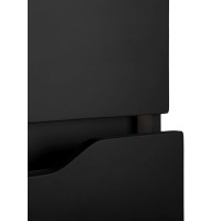 Тумба с раковиной Orange Line, Li-80Tub+Ra, подвесная, чёрный матовый Soft Touch