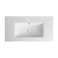 Тумба с раковиной Orange Line, Li-80Tub+Ra, подвесная, чёрный матовый Soft Touch