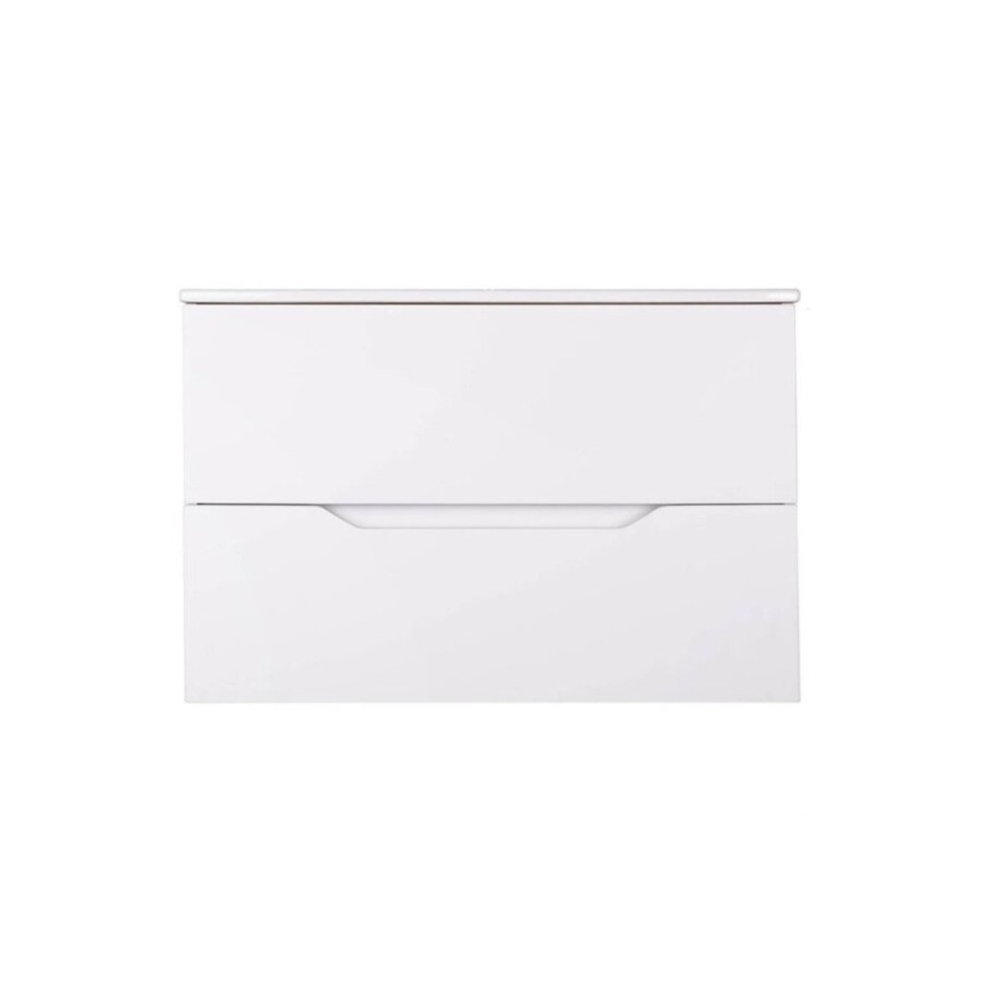 Тумба с раковиной Orange Line, Li-80Tuw+Ra, подвесная, белый матовый Soft Touch