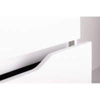 Тумба с раковиной Orange Line, Li-80Tuw+Ra, подвесная, белый матовый Soft Touch