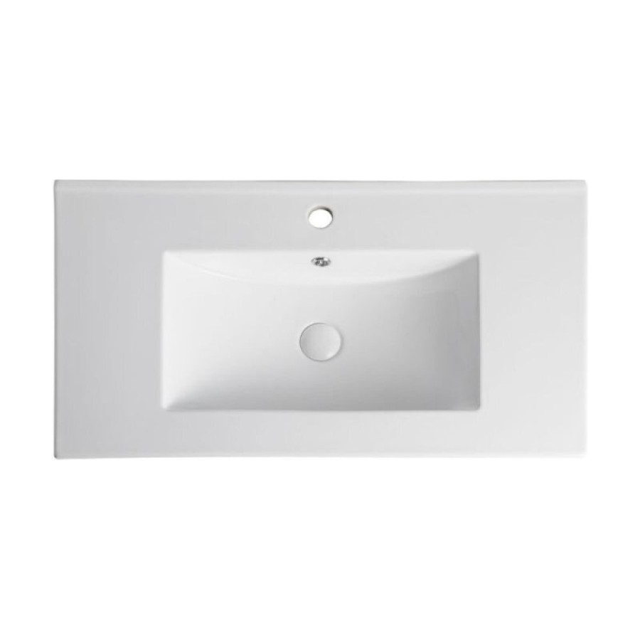 Тумба с раковиной Orange Line, Li-80Tuw+Ra, подвесная, белый матовый Soft Touch