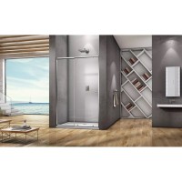 Душевая дверь Good Door Lira WTW-120-C-CH, 120 х 185 см, стекло прозрачное, профиль хром, ЛИ00003