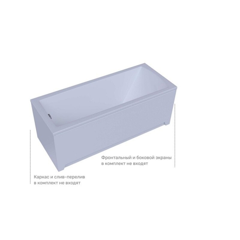 Ванна акриловая Aquatek Либра New LIB160N-0000019, 160 x 70 см, белая