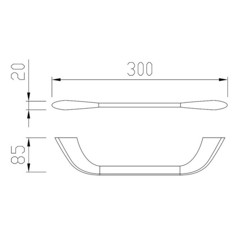 Полотенцедержатель Cezares Liner-TH02-01, 30 см, хром