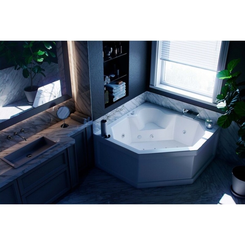 Акриловая ванна Aquatek Лира, 148 x 148 см, с экраном, LIR150-0000119