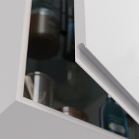Пенал Lemark Veon 35 см, подвесной, правое открывание, цвет белый глянец, LM01V35PL