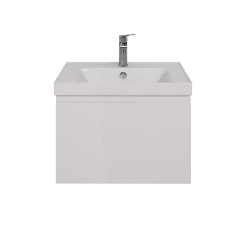 Тумба под раковину Lemark Veon Mini 60 см, подвесная, цвет белый глянец, LM02VM60T