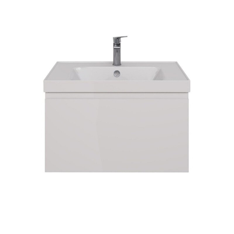 Тумба под раковину Lemark Veon Mini 70 см, подвесная, цвет белый глянец, LM02VM70T