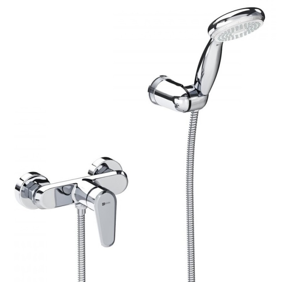 Смеситель Lemark Point LM0303C для душа, с душевым гарнитуром, хром