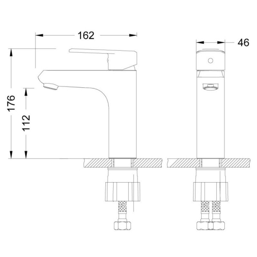 Смеситель Lemark Point LM0306C для раковины, излив монолит