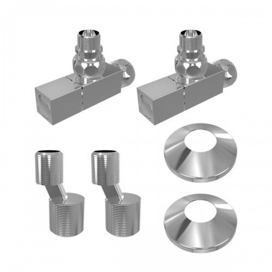Комплект для подключения полотенцесушителей Lemark LM03412S, квадратный