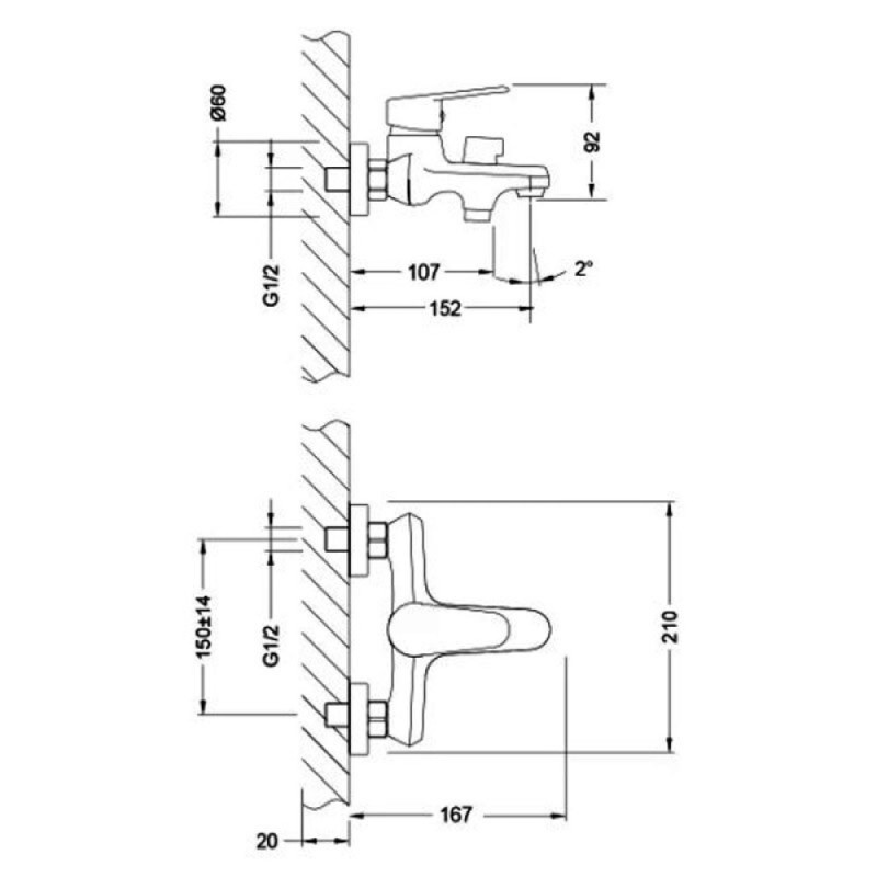 Комплект смесителей Lemark Point LM0380C, хром
