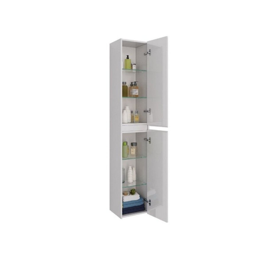 Пенал Lemark Combi 35 см, подвесной/напольный, цвет белый глянец, LM03C35P