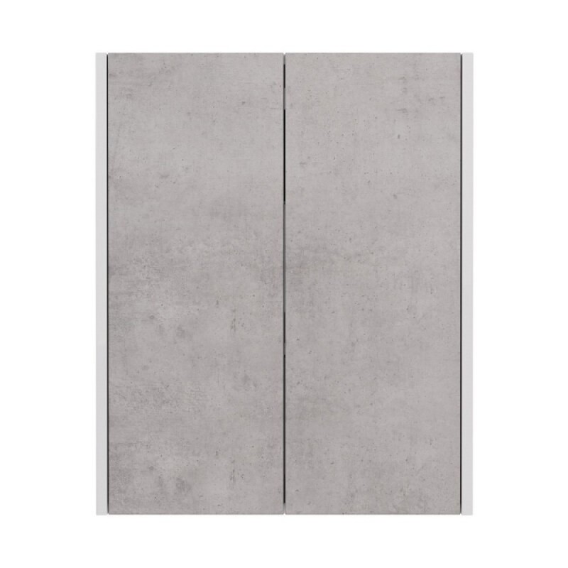 Шкаф подвесной Lemark Combi LM03C60SH-Beton, 60 см, корпус белый глянец, фасад бетон матовый