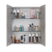 Шкаф подвесной Lemark Combi LM03C60SH-Beton, 60 см, корпус белый глянец, фасад бетон матовый