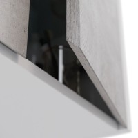 Шкаф подвесной Lemark Combi LM03C60SH-Beton, 60 см, корпус белый глянец, фасад бетон матовый