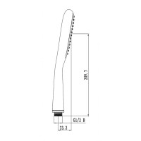 Душевая лейка Lemark 1 функция, черная, LM0411BL