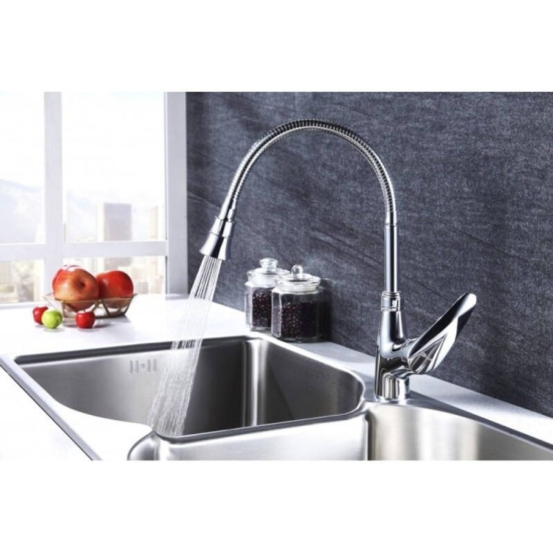 Смеситель для кухни Lemark Linara LM0413C, излив гибкий, хром