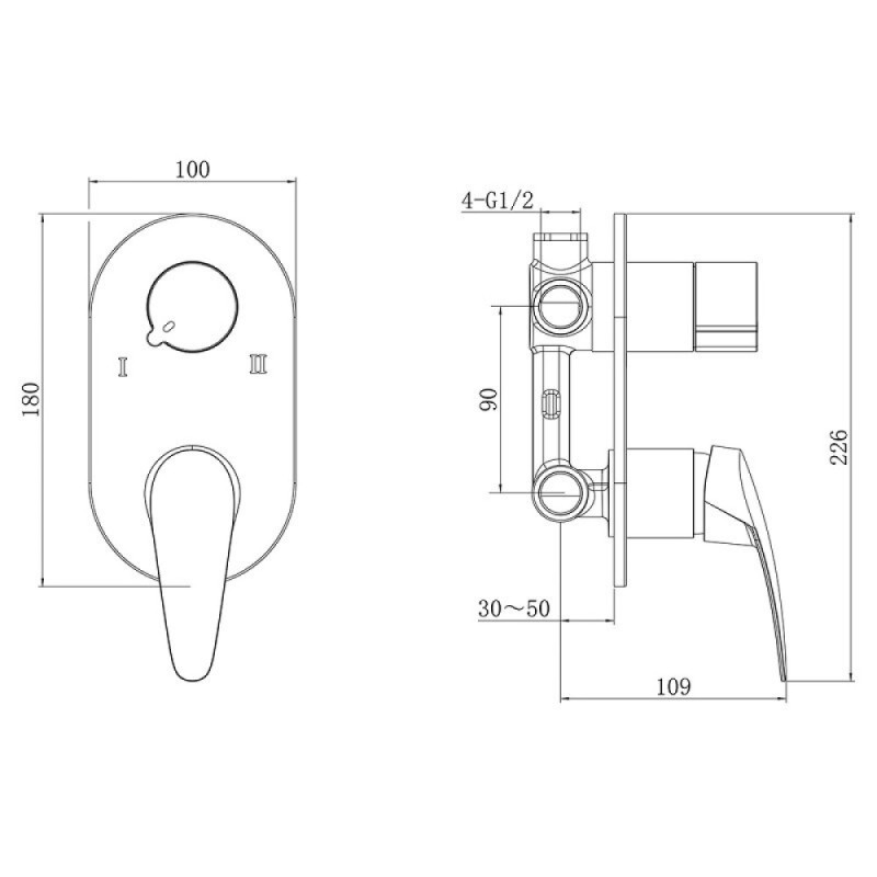 Смеситель для ванны и душа Lemark Linara LM0427C, хром