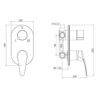 Смеситель для ванны и душа Lemark Linara LM0428C, хром
