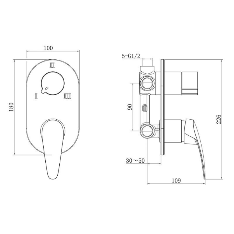 Смеситель для ванны и душа Lemark Linara LM0428C, хром